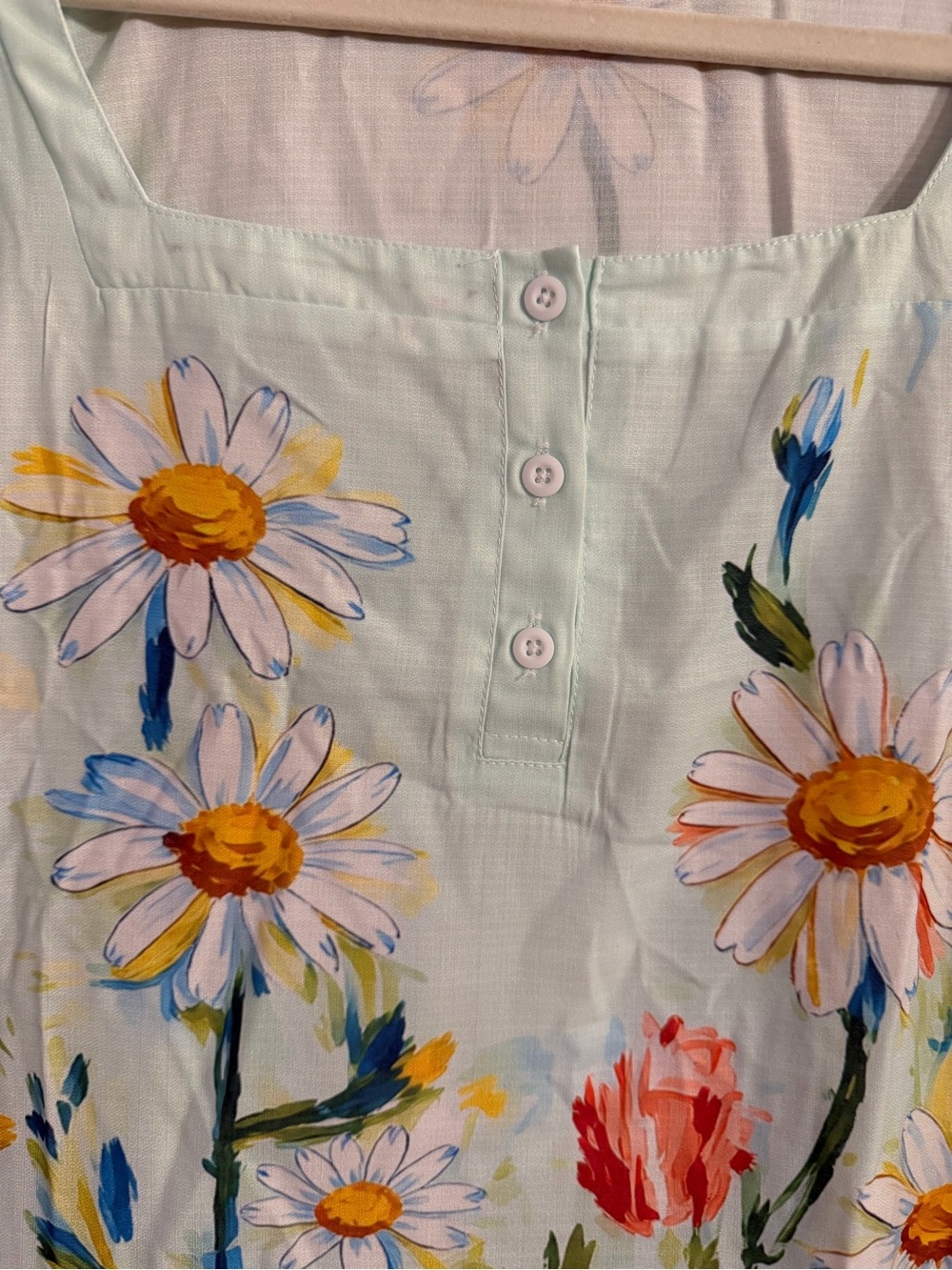 New Bundle 2 OUFISUN Watercolor Tops Blouses Floral Daisies Sunflowers Sz Med - Picture 4 of 11